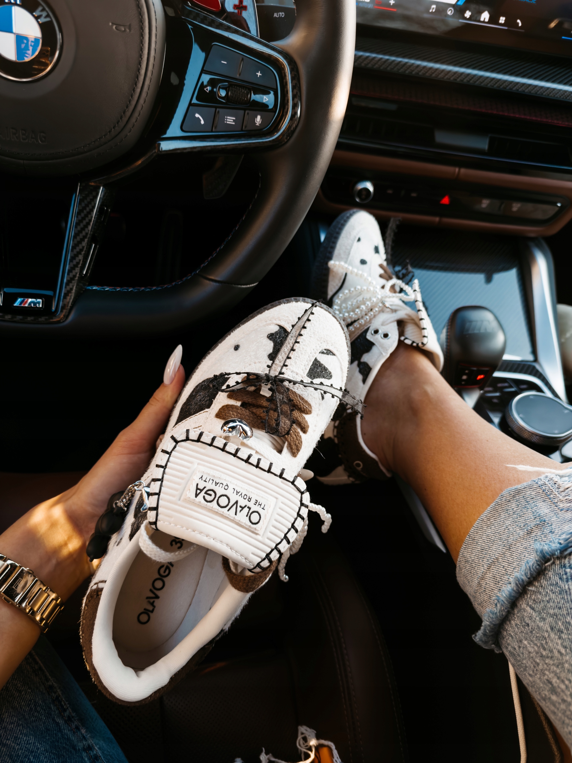 Dámské Tenisky Anaty Olavoga Ecru Animal 38