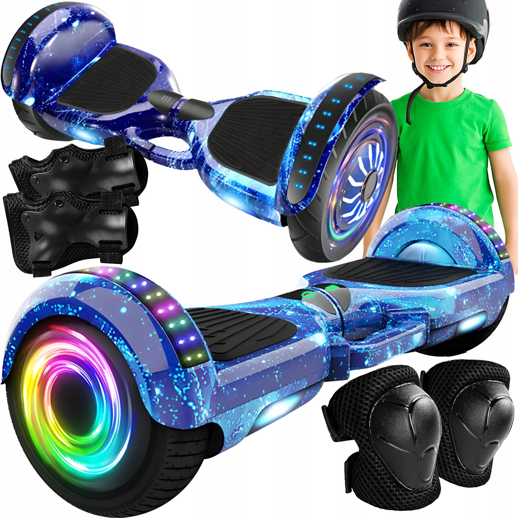 Elektrická Skateboardová Deska Hoverboard 6,5 Palců Bluetooth Reproduktory 250 W