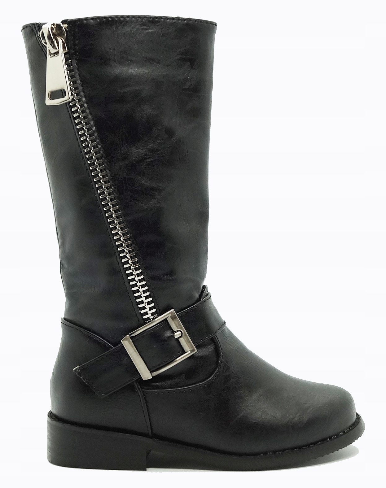 САПОГИ ДЕТСКИЕ ВЫСОКИЕ УТЕПЛЕННЫЕ ЧЕРНЫЕ Р. 25