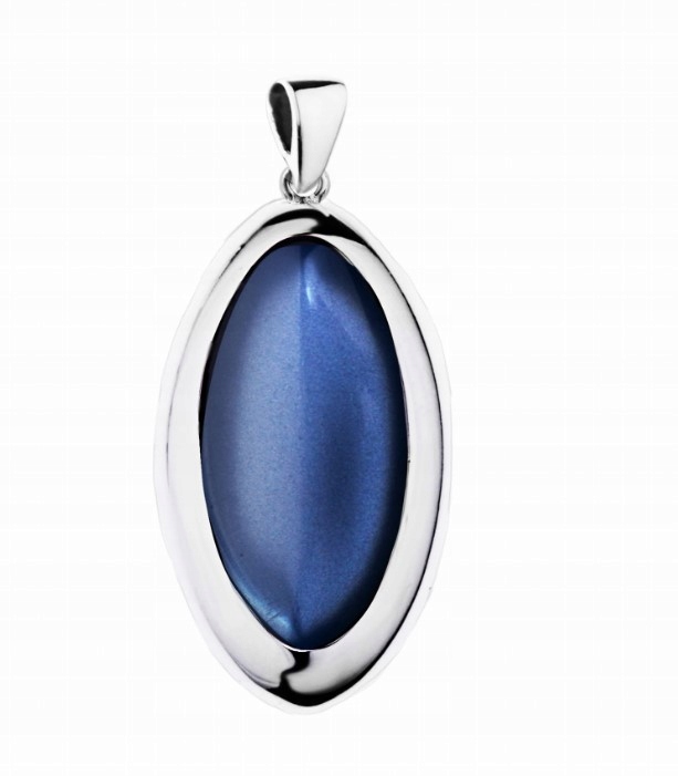 Stříbrný modrý přívěsek s kobaltem SG-136-Z2-S