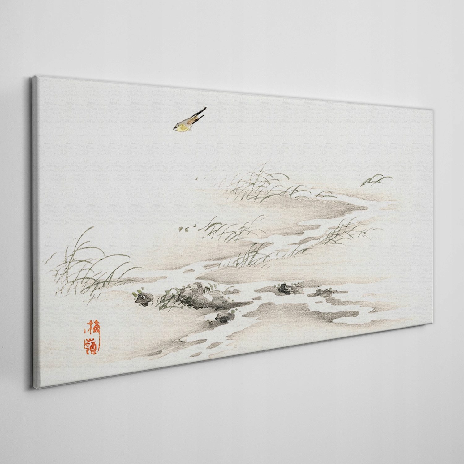 

Nowoczesny obraz na płótnie Rzeka ptak 120x60 cm