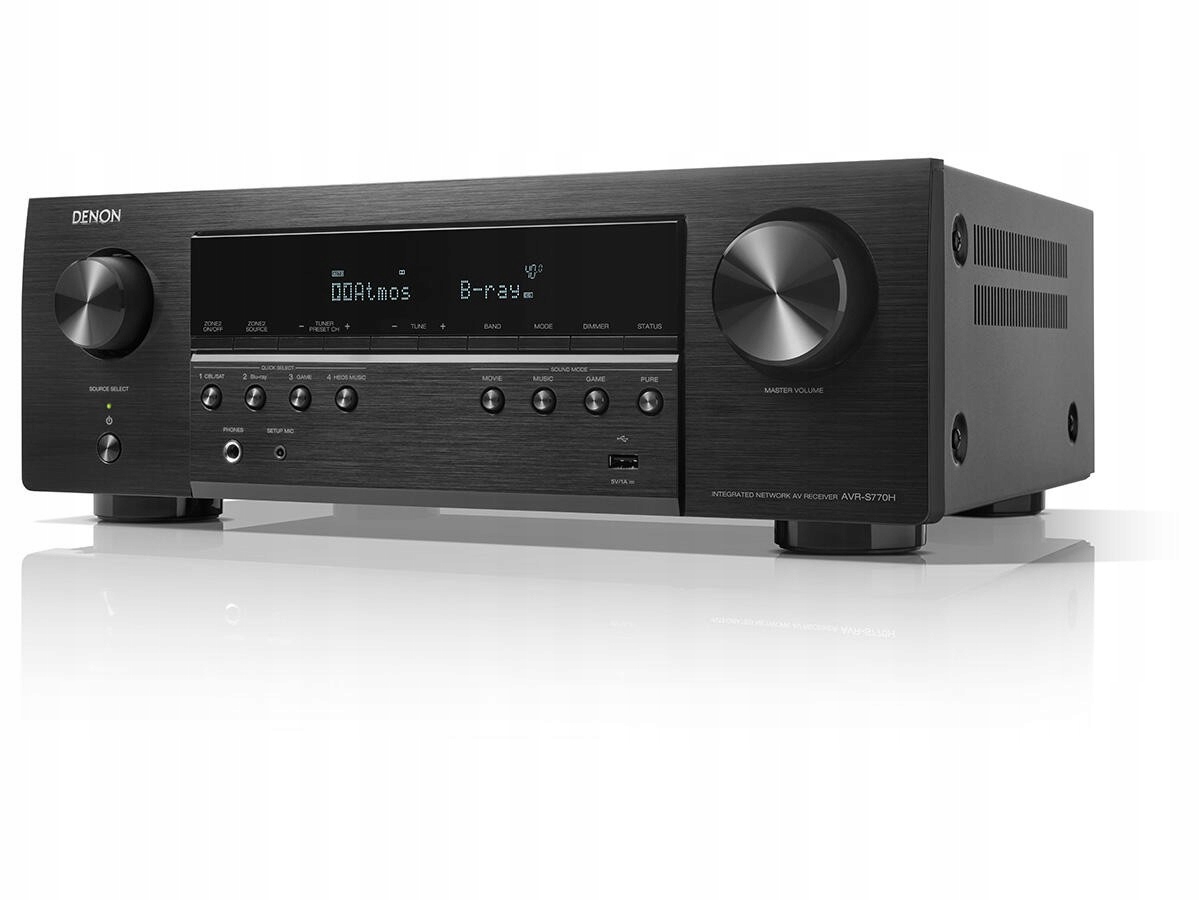 Denon AVR-S770H Amplituner sieciowy 7.2 8K Czarny Bluetooth stereo Radio Fm