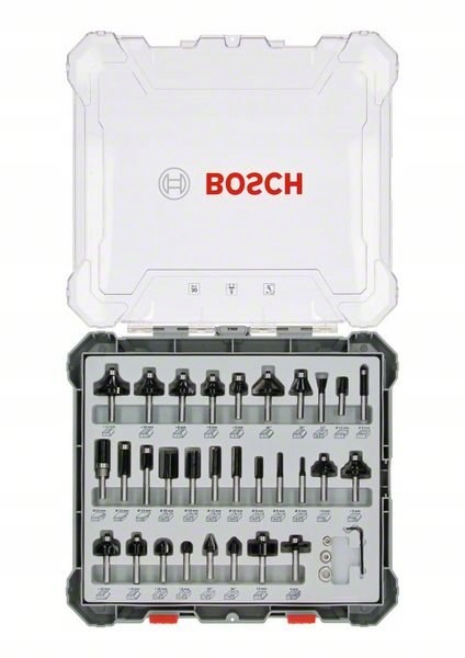 Bosch Smíšená sada tvarových fréz s vřetenem Ø 8 mm, 30 ks 2607017475