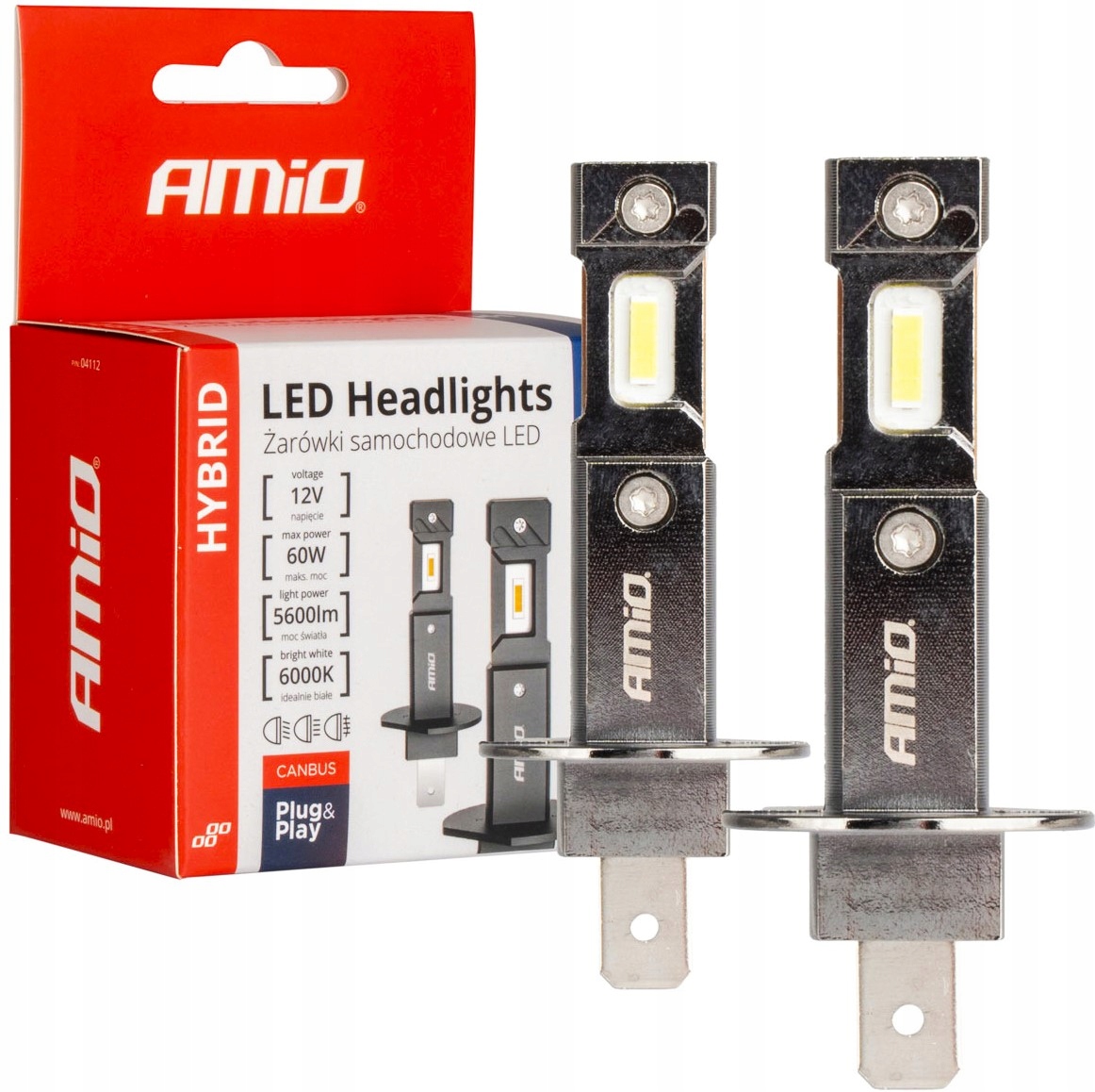 Żarówki Led Hybrid H1 Canbus 1:1 Rozmiar 6000K 5600LM 60W