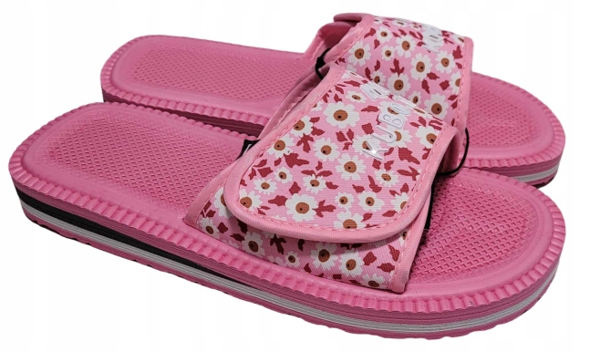 KUBOTA KULTOWE LEKKIE KLAPKI DAMSKIE DO DOMU NA BASEN PLAŻĘ NA RZEP r.38 Marka Kubota