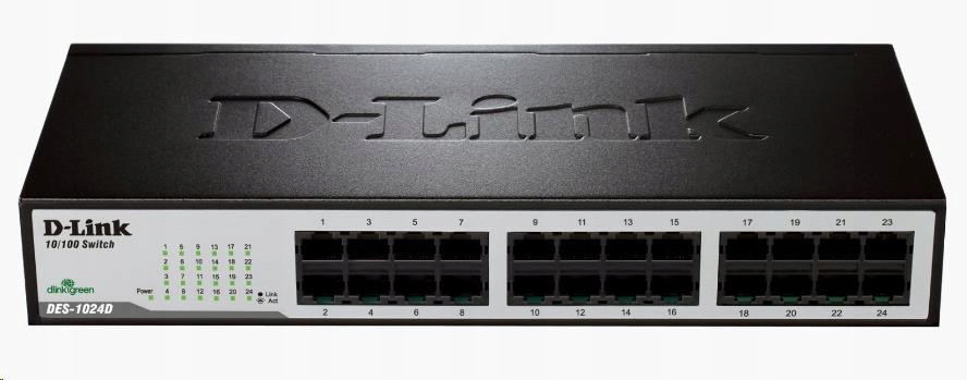 D-Link DES-1024D 24-portový 10/ 100 stolový/ pozemný prepínač DES-1024D/E