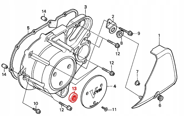 Uszczelniacz wałka zmiany biegów Honda VT 1100 Producent R-Parts
