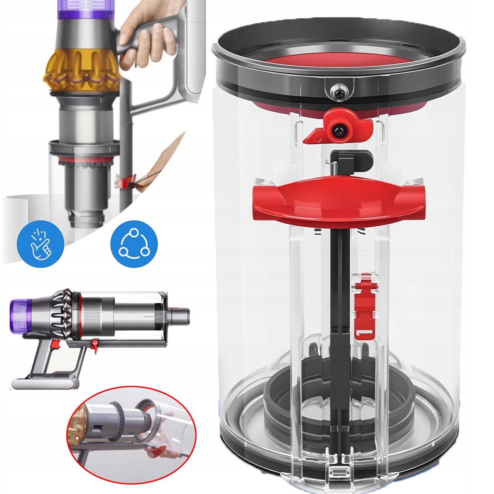 Pojemnik Na Kurz Do Dyson V11 V15 SV14, Pojemnik Na Odpady, Kosz Na Śmieci