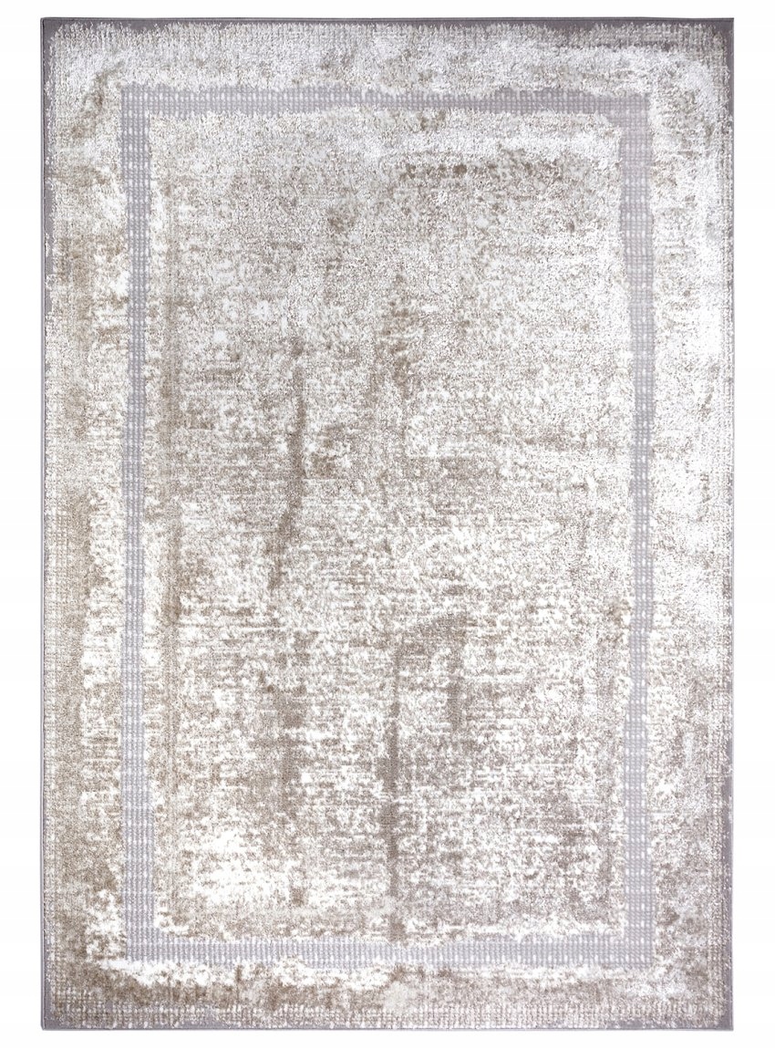 Koberec do obývacího pokoje 120 x 170 cm, měkký, plyšový, krémově béžový