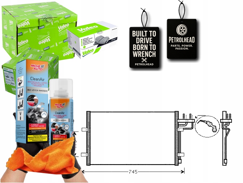 конденсатор кондиционера FORD Focus 04- valeo # pro+ Kit9