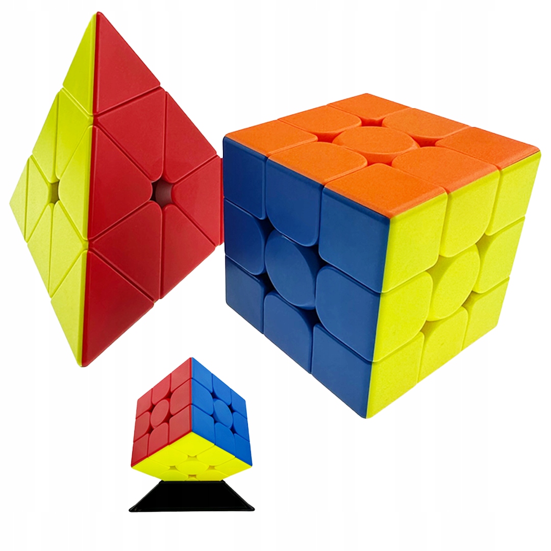 ZESTAW KOSTKA 3x3x3 Piramida ORYGINALNA PROFESJONALNA WYREGULOWANA SZYBKA