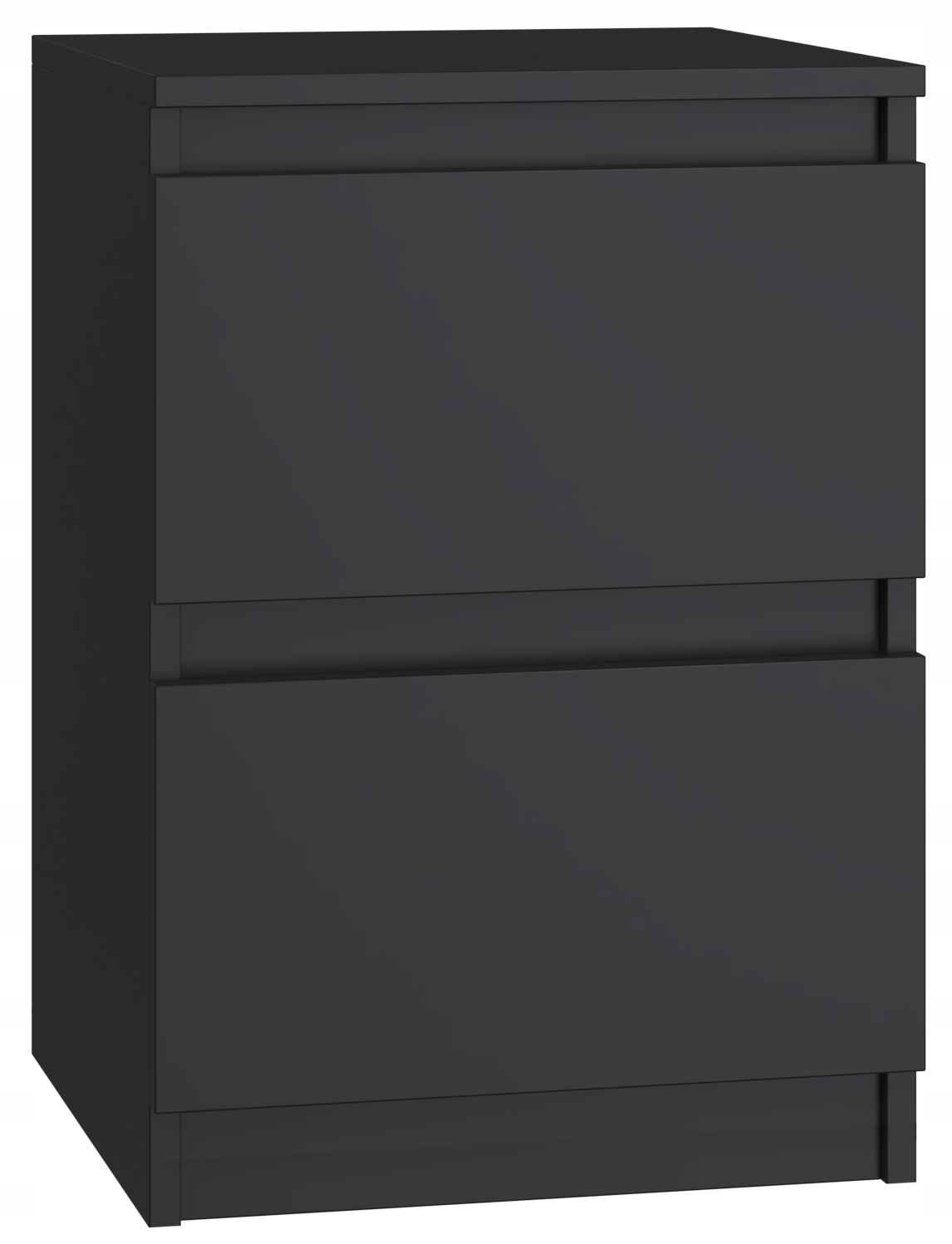 SZAFKA KOMODA STOLIK NOCNY 2 SZUFLADY M2 CZARNA