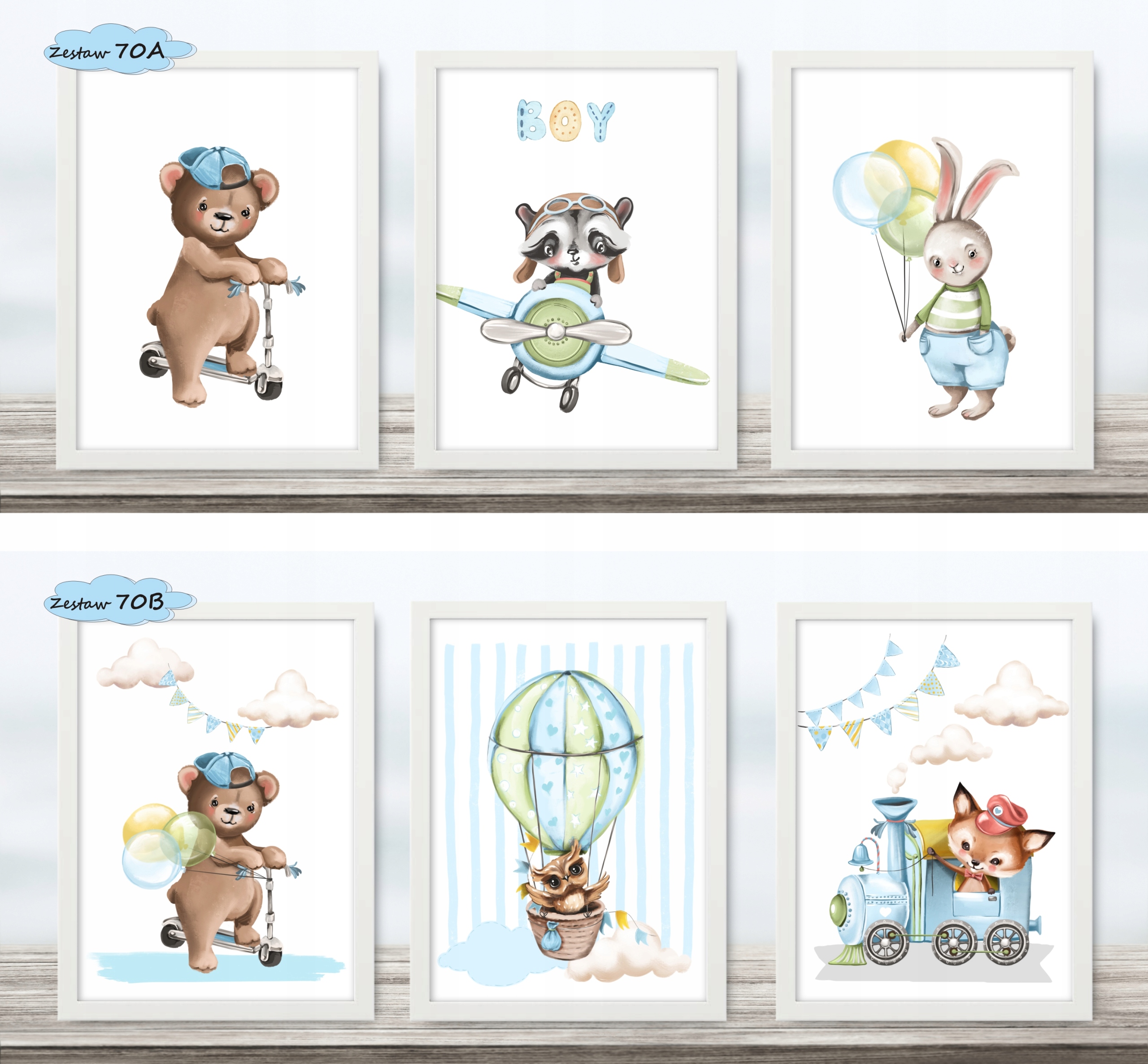 Zestaw 3 obrazki 21x30 metryczka plakaty #70 Płeć chłopcy