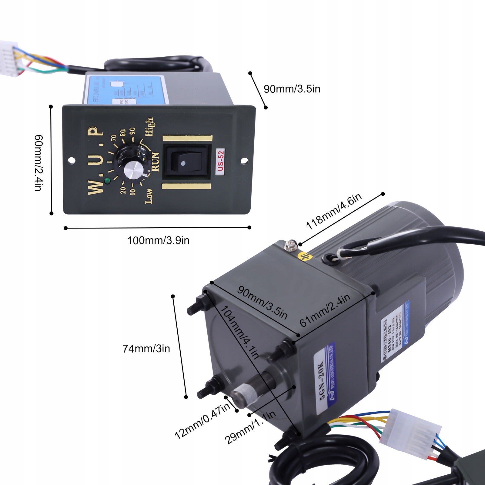 Silnik O Mocy 40W 20K Z Regulatorem Obrotów Kod producenta KP1968