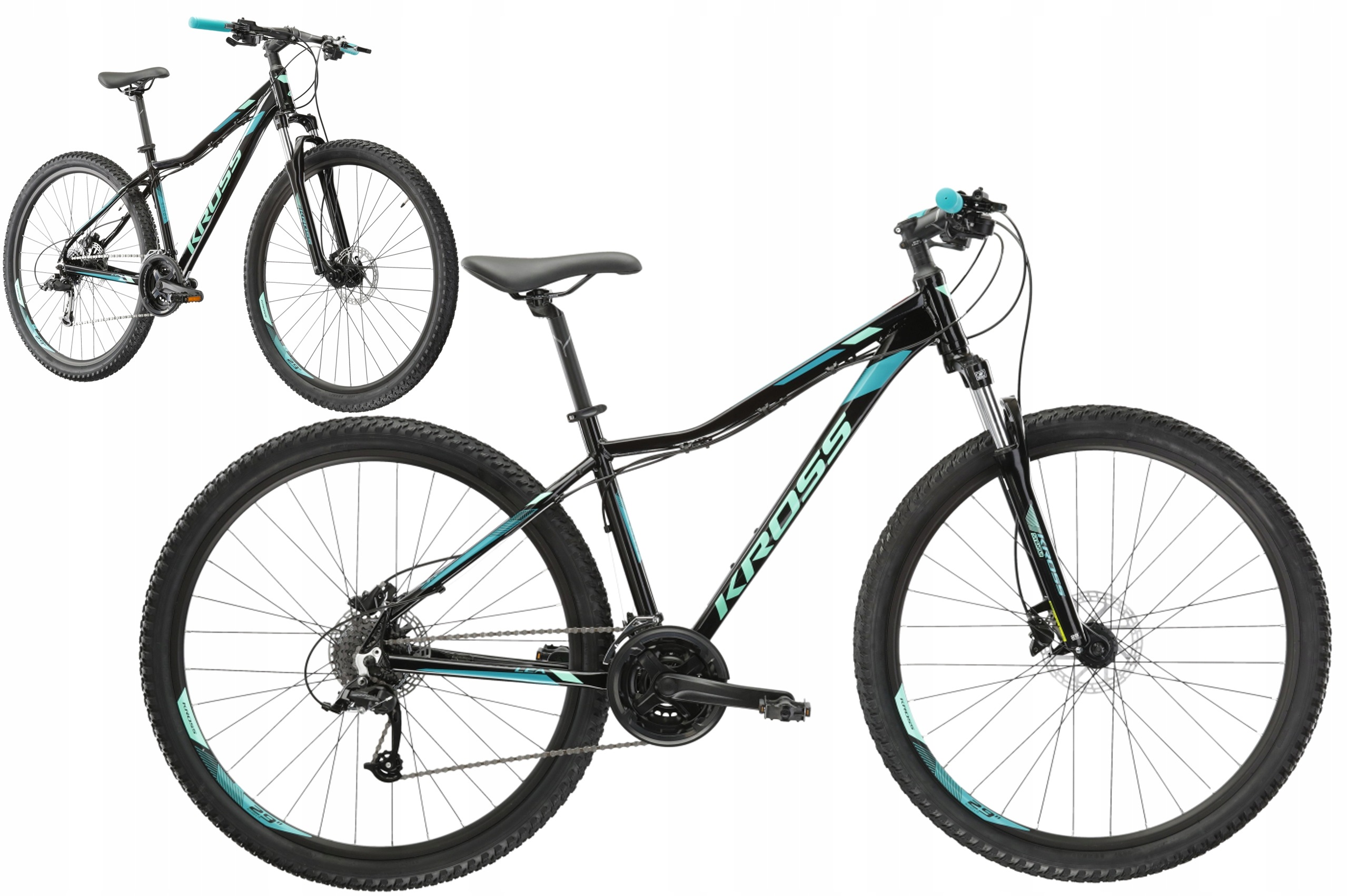 Rower Mtb 27,5" Mtb Kross Lea 5.0 rama Xs 16" czarny turkusowy R25