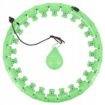 Hula hop z obciążnikiem Hms HHW01 zielony