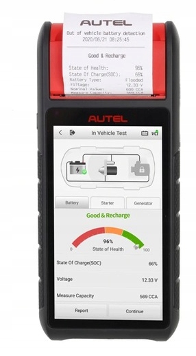 Autel BT608 TESTER AKUMULATORÓW BATERII z drukarką Marka Autel