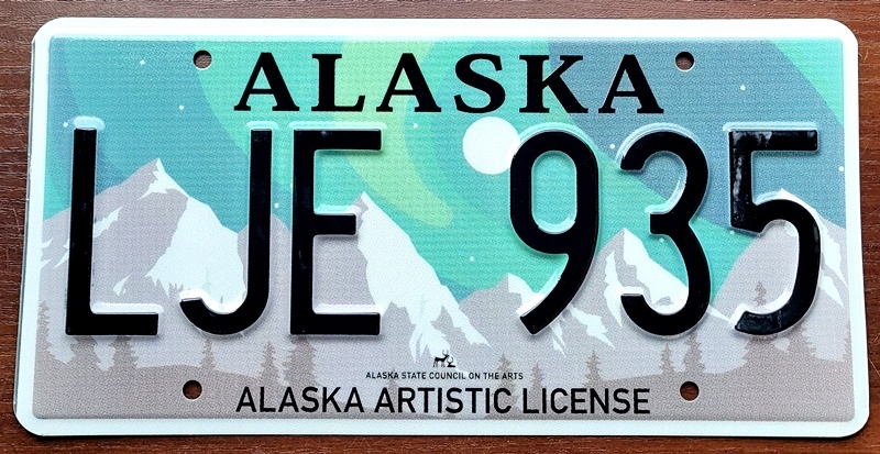 Alaska - tablica rejestracyjna z USA