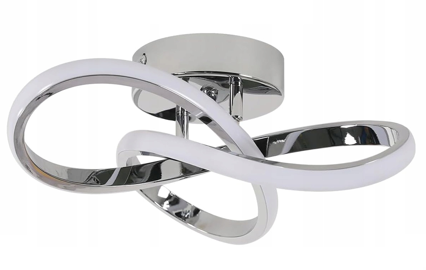 Lampa Sufitowa Led Plafon Srebrny Żyrandol Nowoczesny do Salonu 30W 6500K