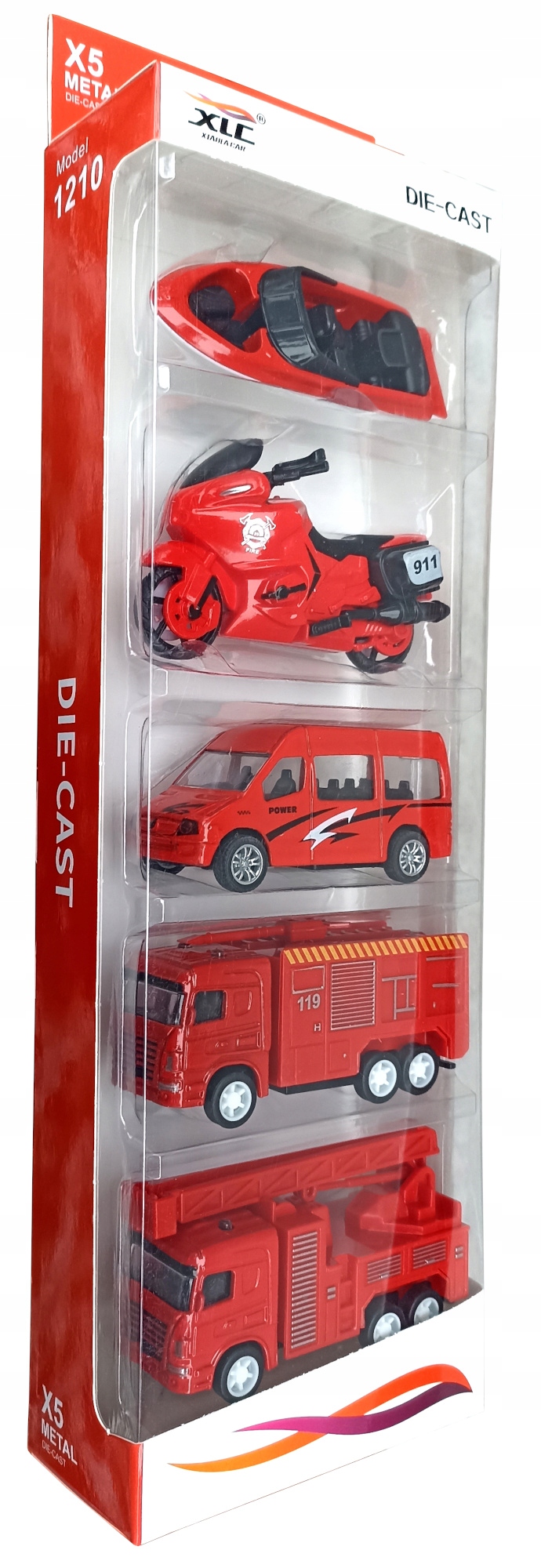 

Autka Metalowe Straż Pożarna Resoraki Zestaw 5 Szt