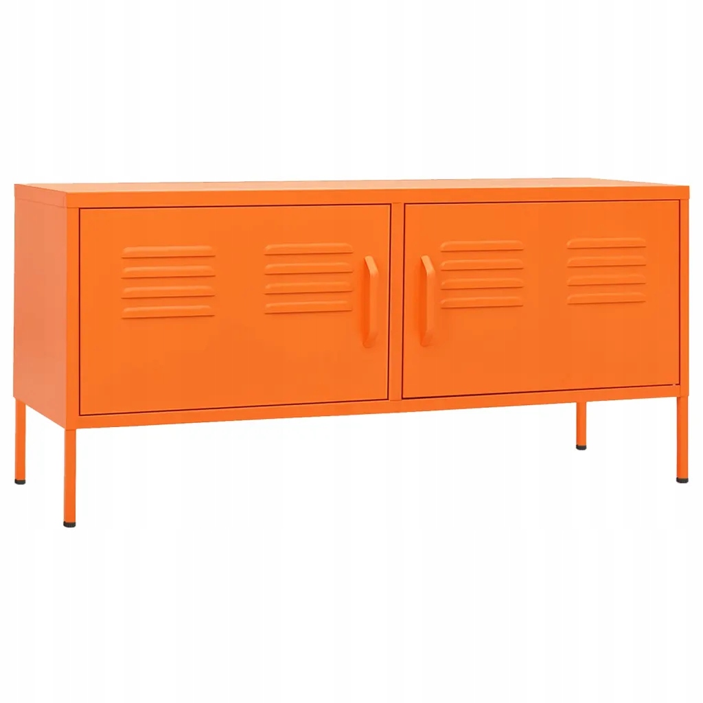 Skříňka pod Tv ocelová oranžová 105 x 35 x 50 cm, nivelátory, 2 dveře