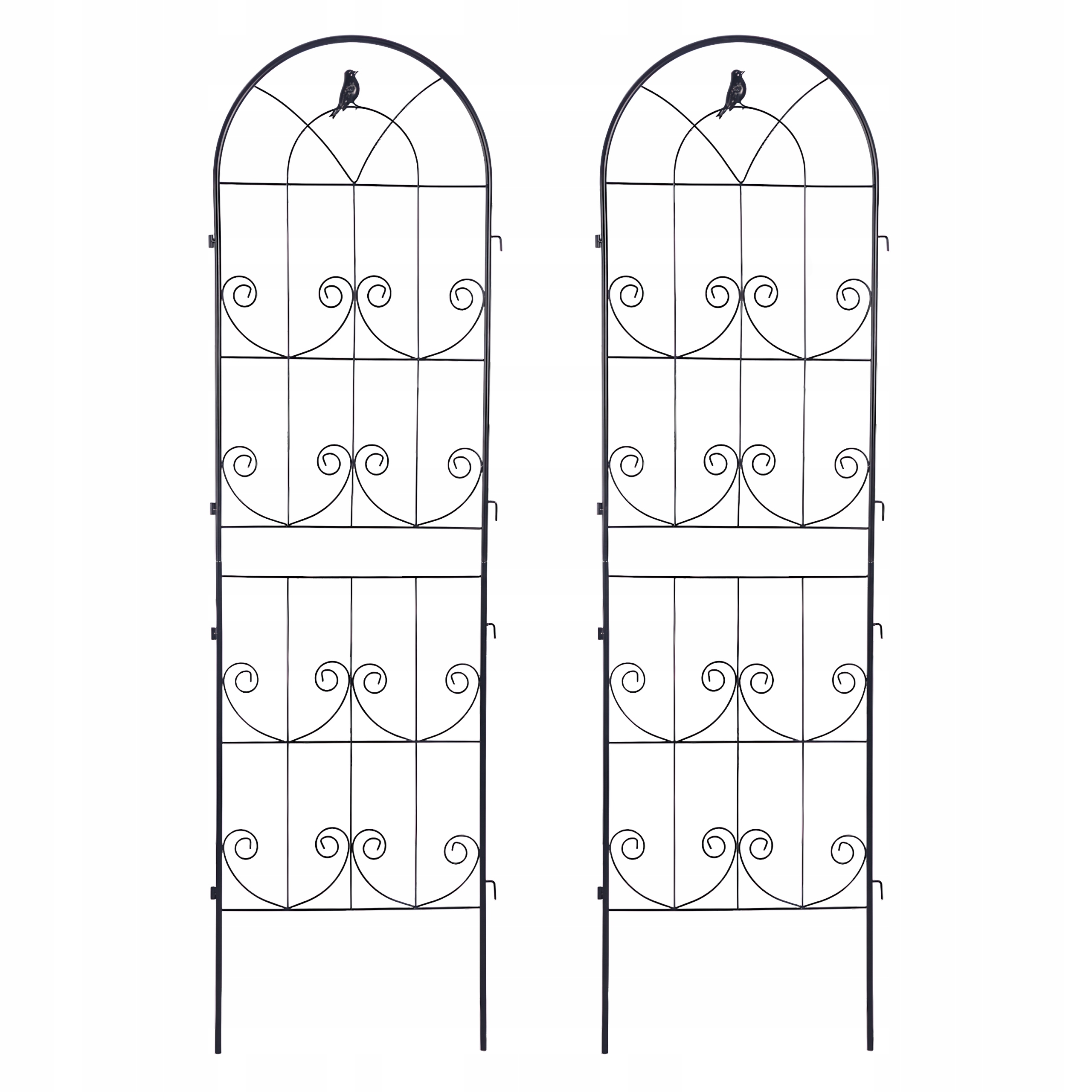 Sada podpěr pro zahradní treláž, kovová, pro květiny, 190 x 55 cm