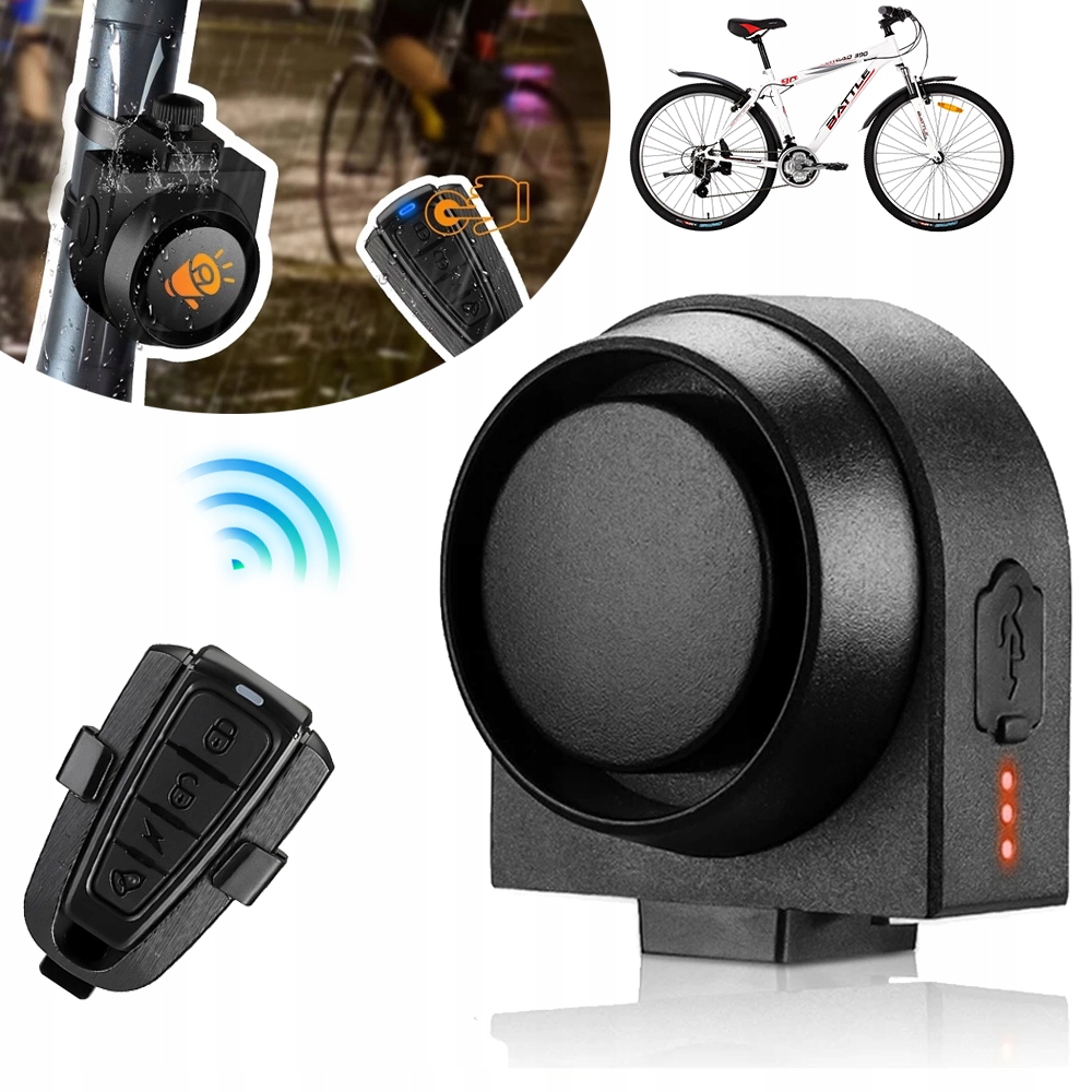 Bezprzewodowy Alarm Do Roweru, Motocykla, Alarm Antykradzieżowy Z Pilotem