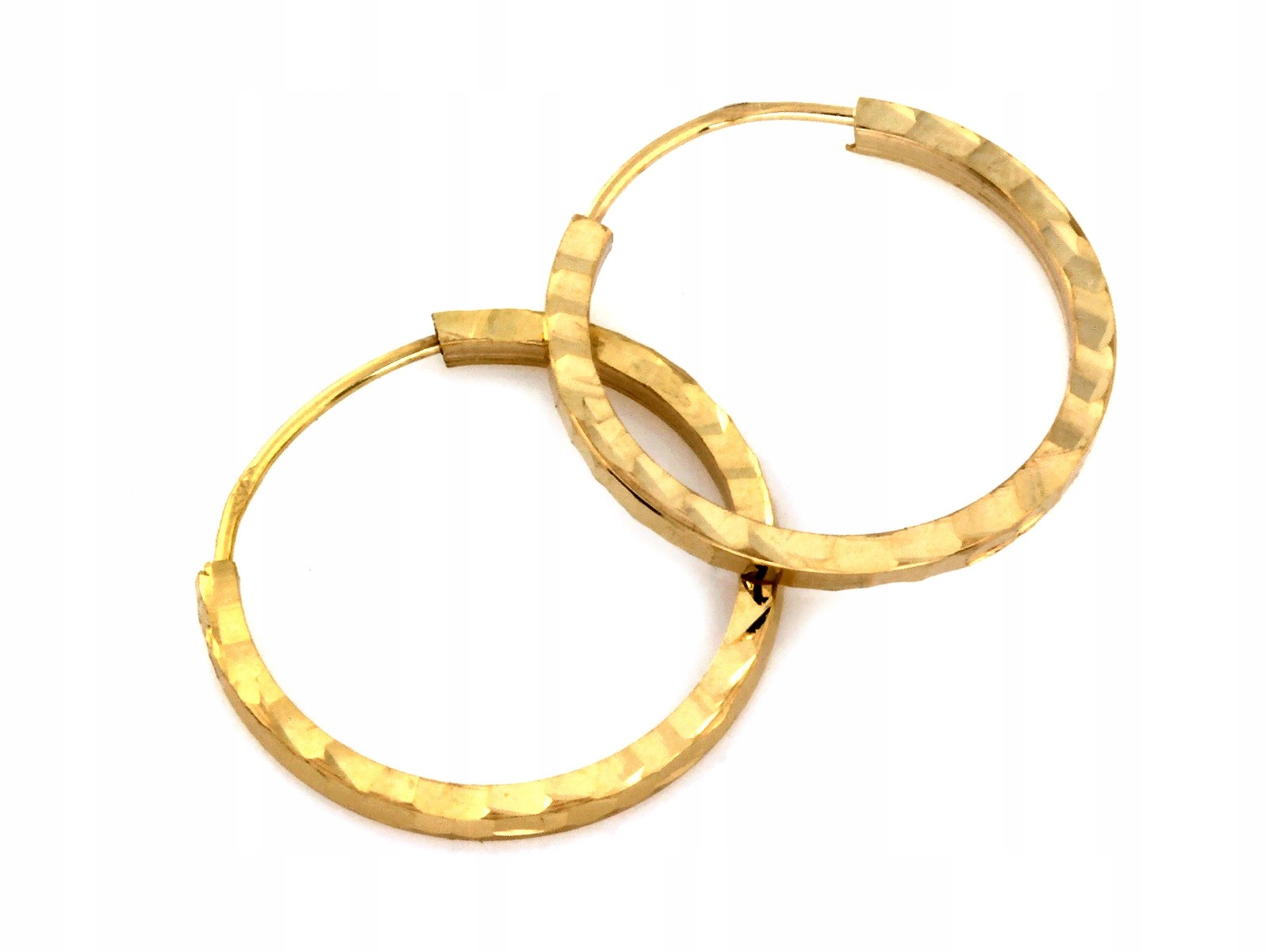 Zlaté náušnice pro dívku 585 kolečka, malé, jemné, ideální pro přijímání