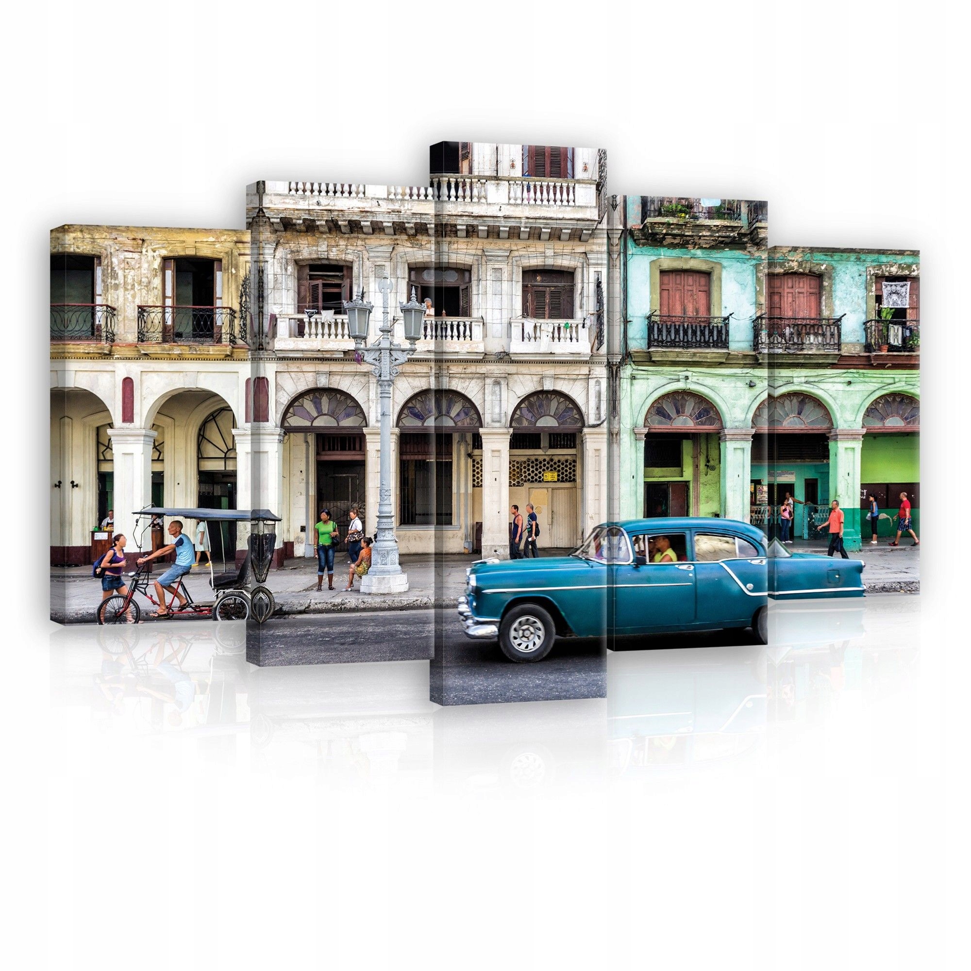 Obraz 100x60 Havana Kuba retro auto architektura ulice tropy cestování