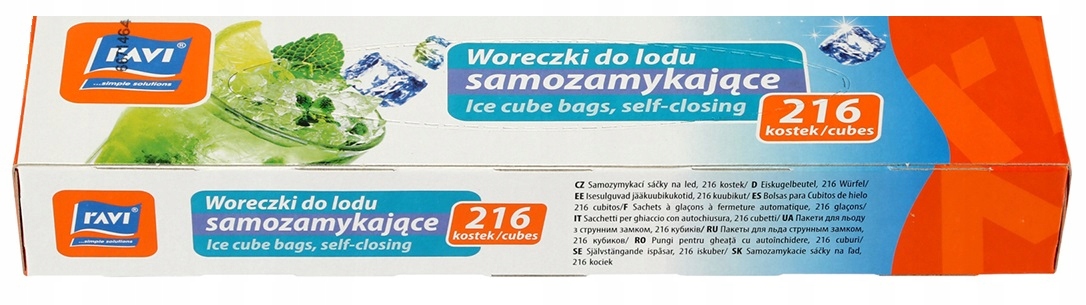

Woreczki Do Lodu 216 Kulek Samozamykające Ravi