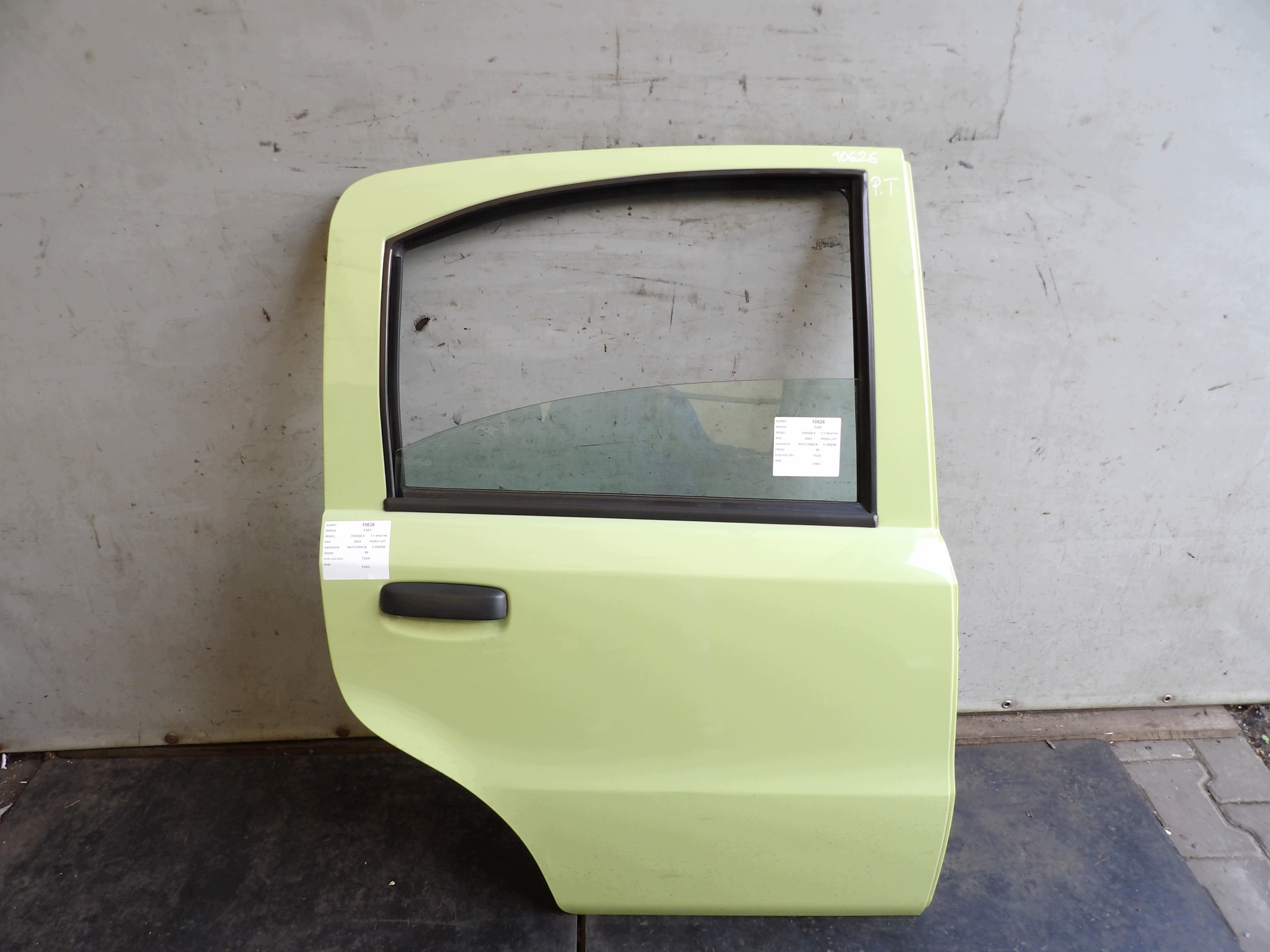 FIAT PANDA II Tür heck rechts Farbe 733/A