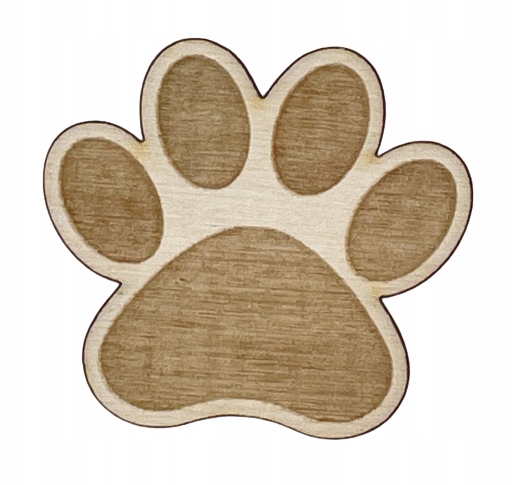 

Drewniana podkładka pod napój Łapka Psa łapa pies