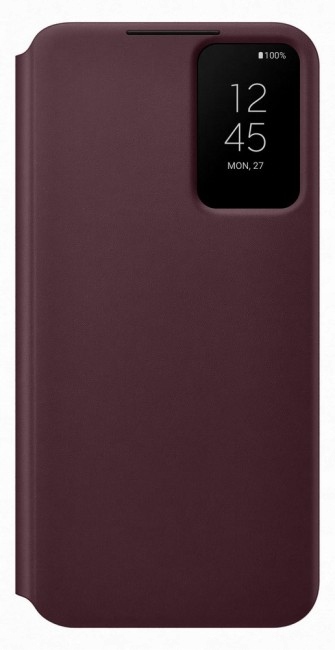 Etui Smart Clear View Samsung Galaxy S22+/burgundy