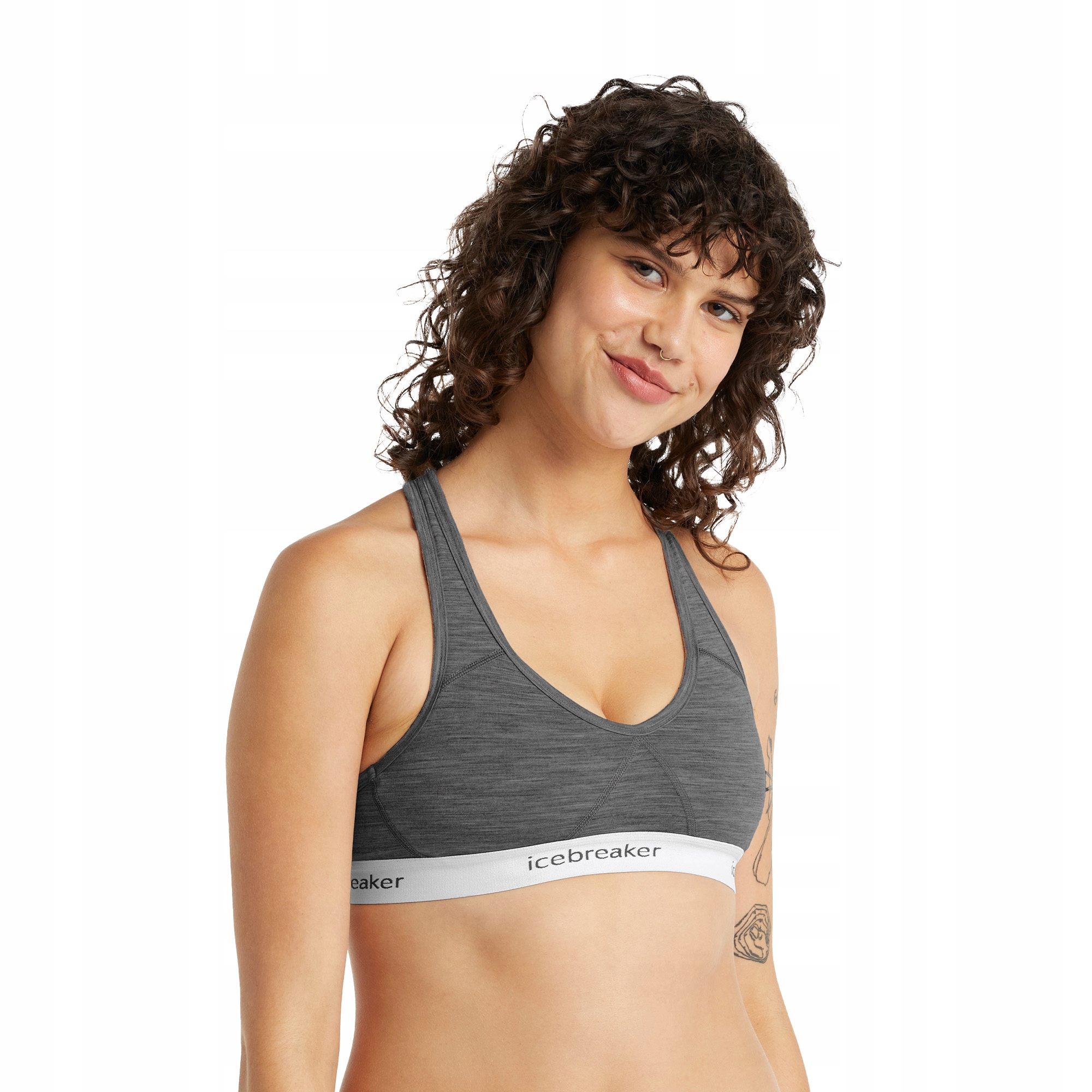 Biustonosz termoaktywny icebreaker Sprite Racerback Gritstone M
