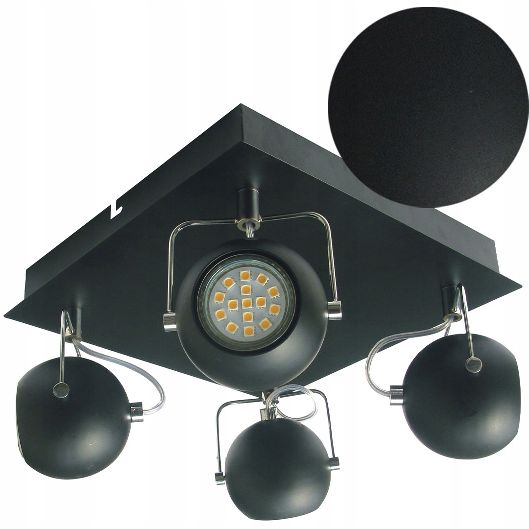 Exkluzivní Led Stropní Lampa Stropní Svítidlo 4 x 3W GU10
