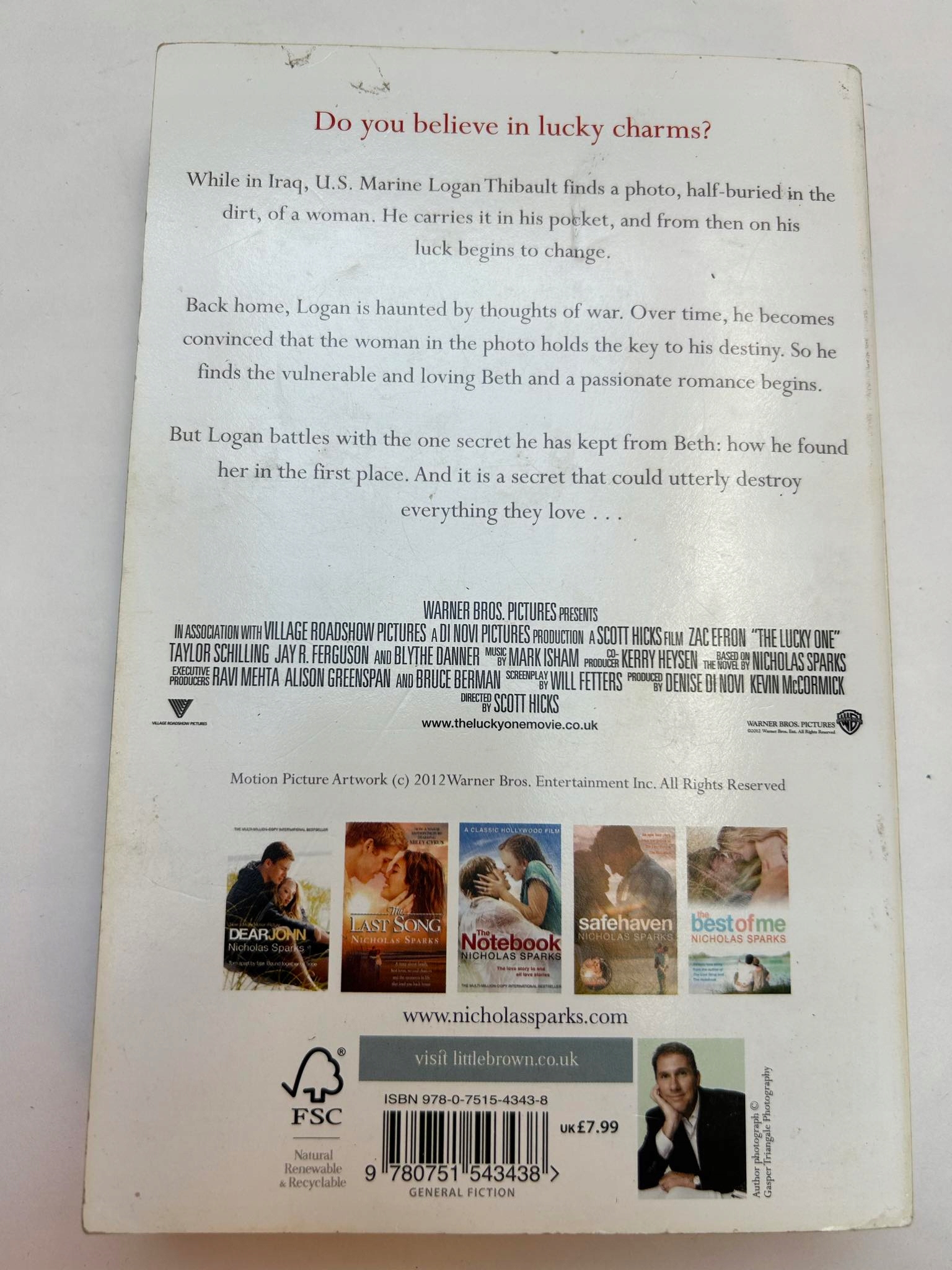 The Lucky One Nicholas Sparks Wydawnictwo Sphere