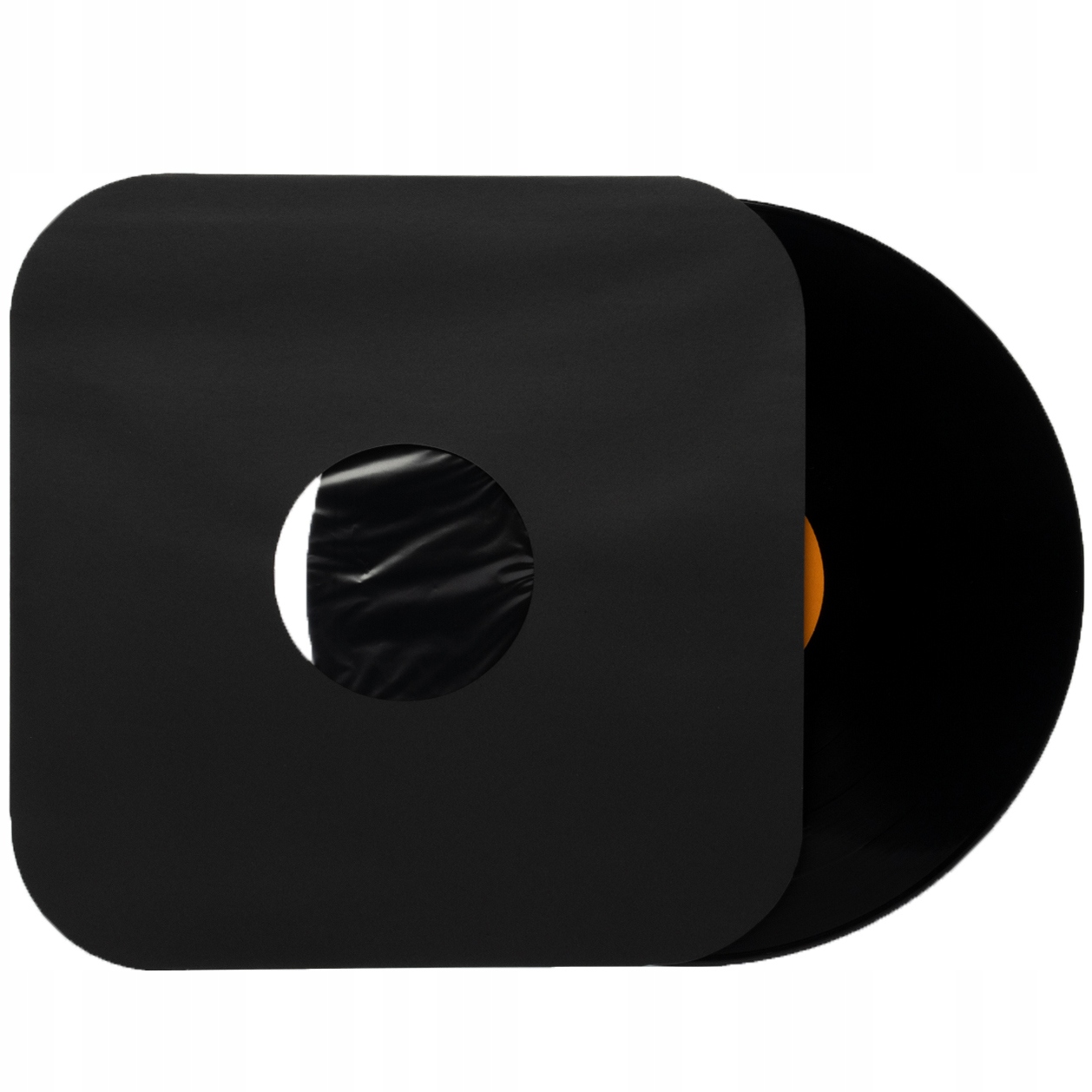 Okładki koperty papierowe na winyle Premium Czarne Lp 12" Zaokrąglone 50szt