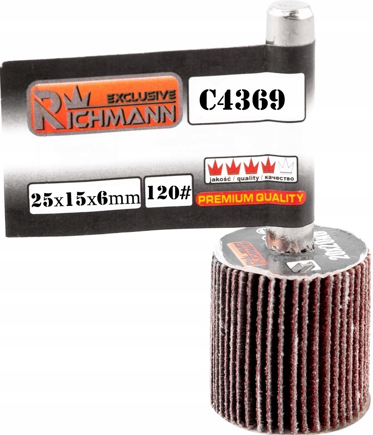 

Ściernica listkowa trzpieniowa 25x15x6 P120 C4369