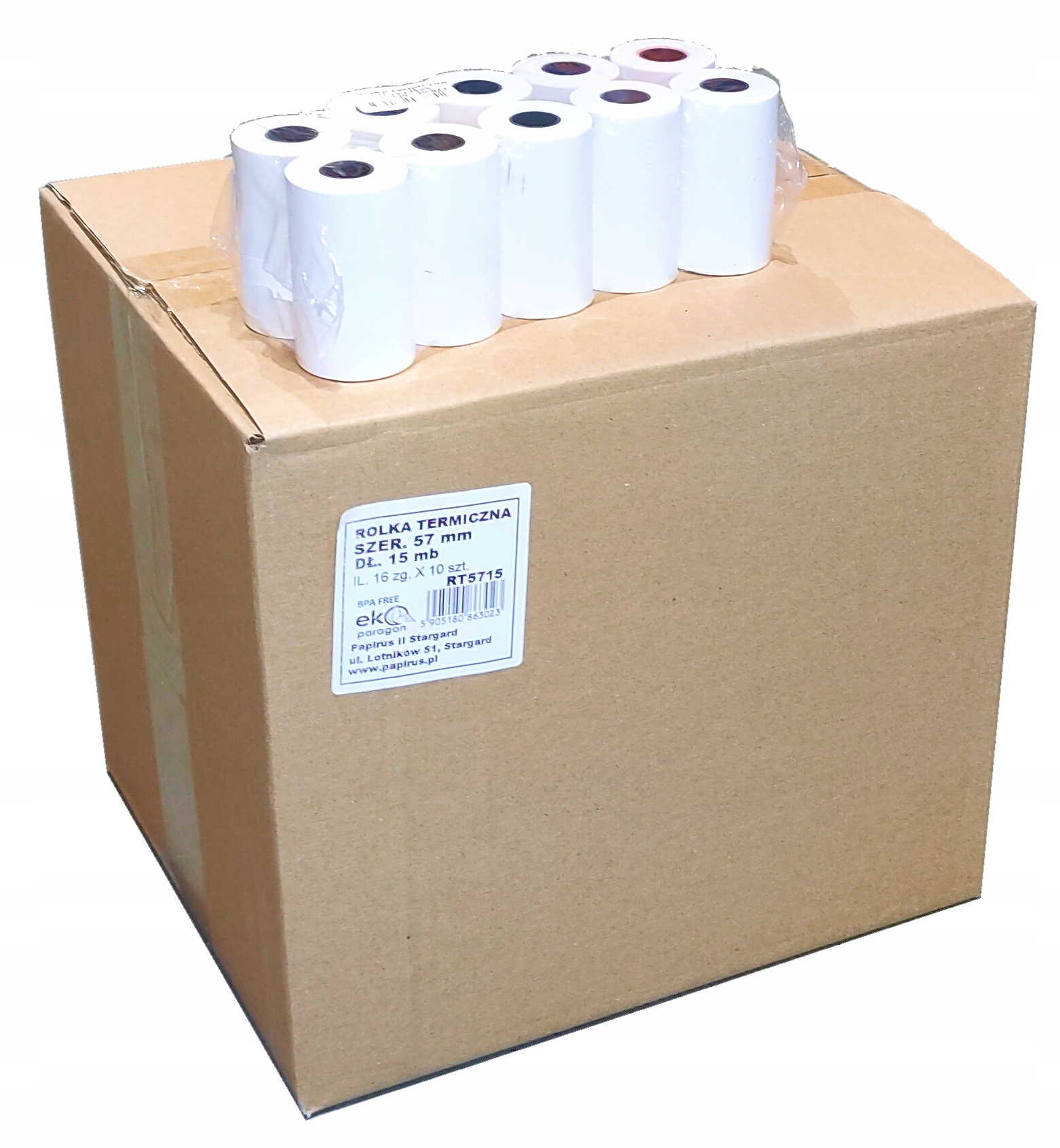 

Rolka termiczna 57x15 kasowa 57mm 15mb 160szt