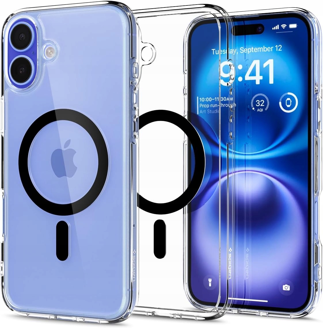 Pouzdro pro Apple iPhone 16, Spigen Ultra Hybrid MagSafe, průhledné