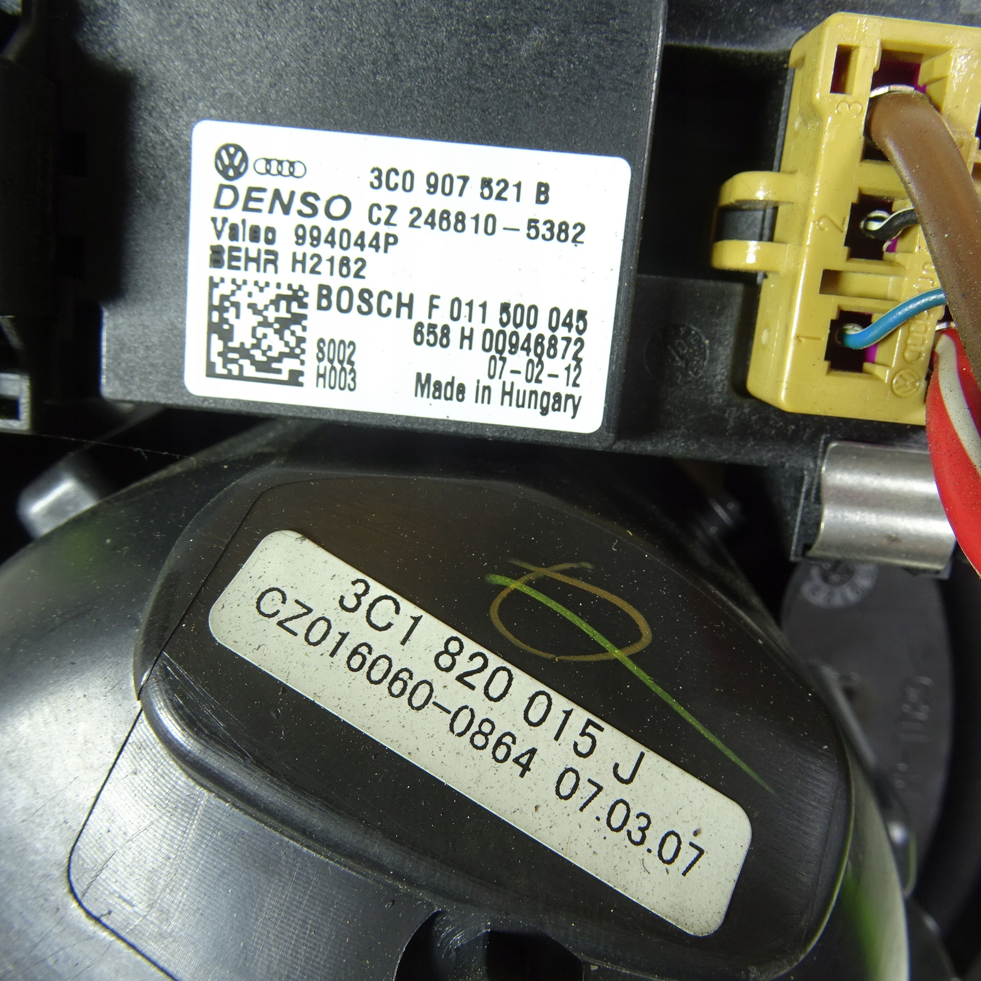 VW PASSAT B6 heating air 3C1820015J