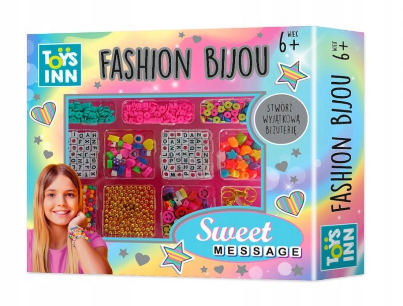 PREZENT DLA 6, 7 LATKI - Zestaw koralików sweet message NAKLEJKI EAN (GTIN) 5901583298226