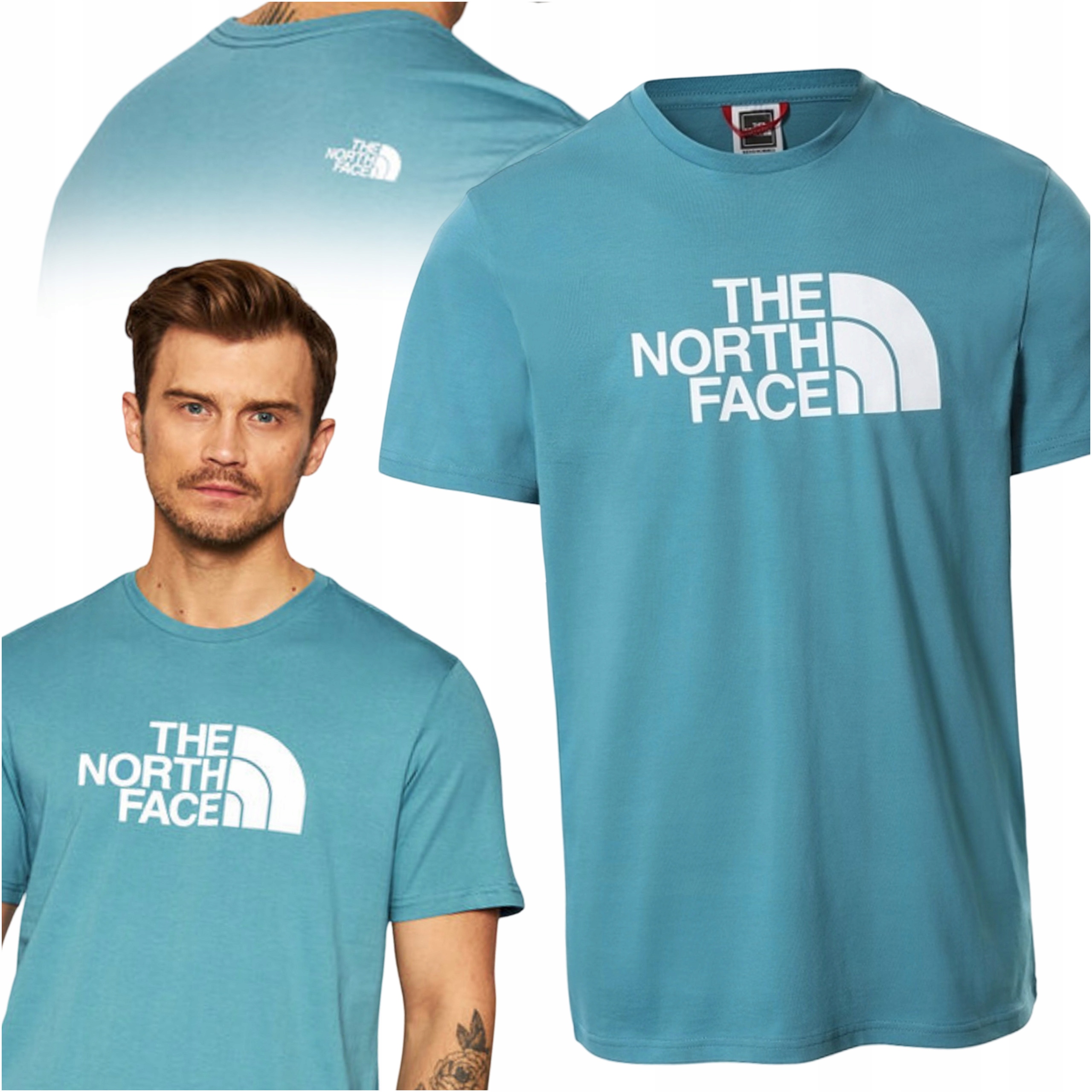 T-shirt Koszulka The North Face Easy Storm Blue Męska Sportowa Bawełna L