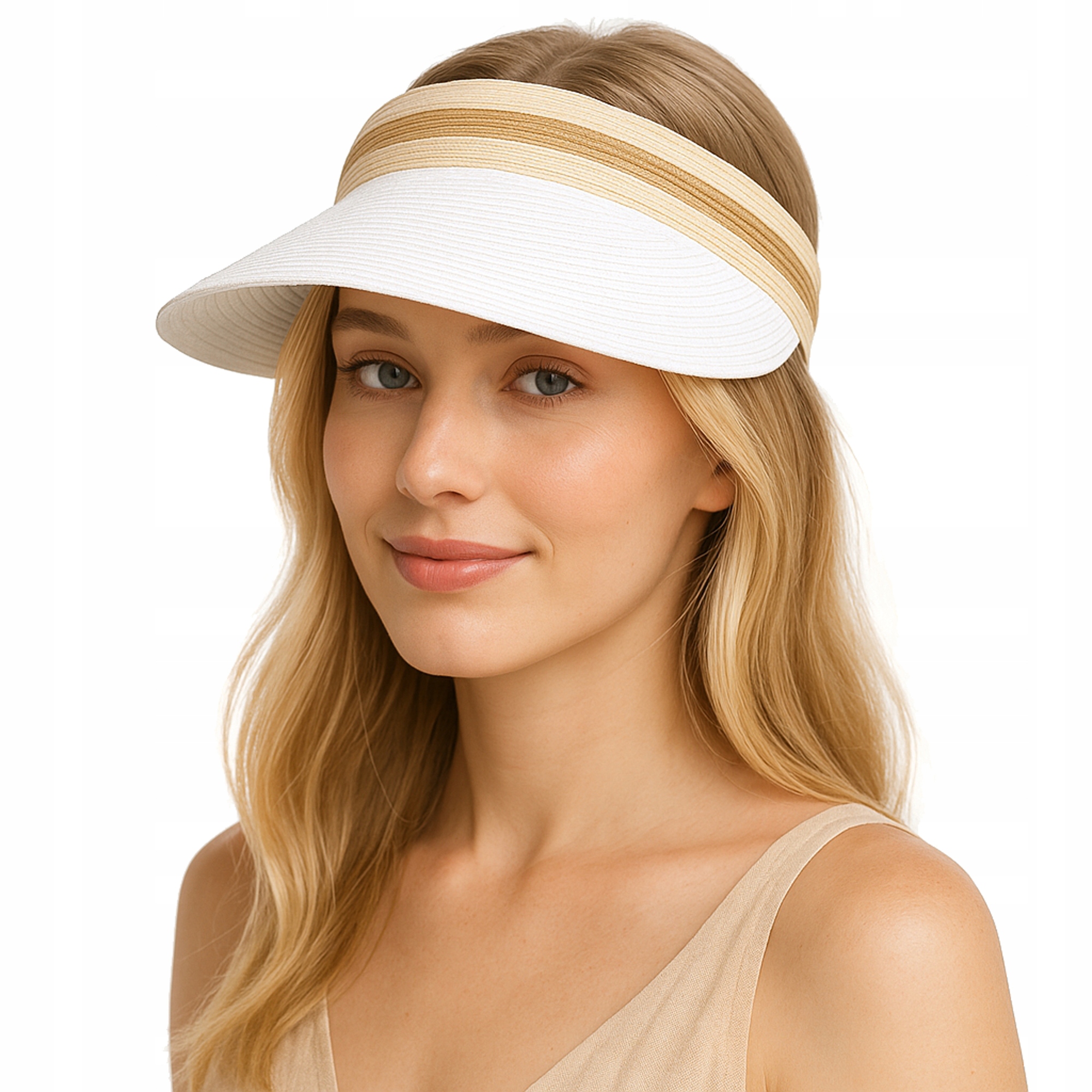 Kapelusz damski daszek przeciwsłoneczny VISORA WHITE