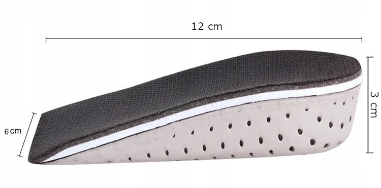 WKŁADKI PODPIĘTKI DO BUTÓW AMORTYZUJĄCE PARA 3cm Model fsafwe325