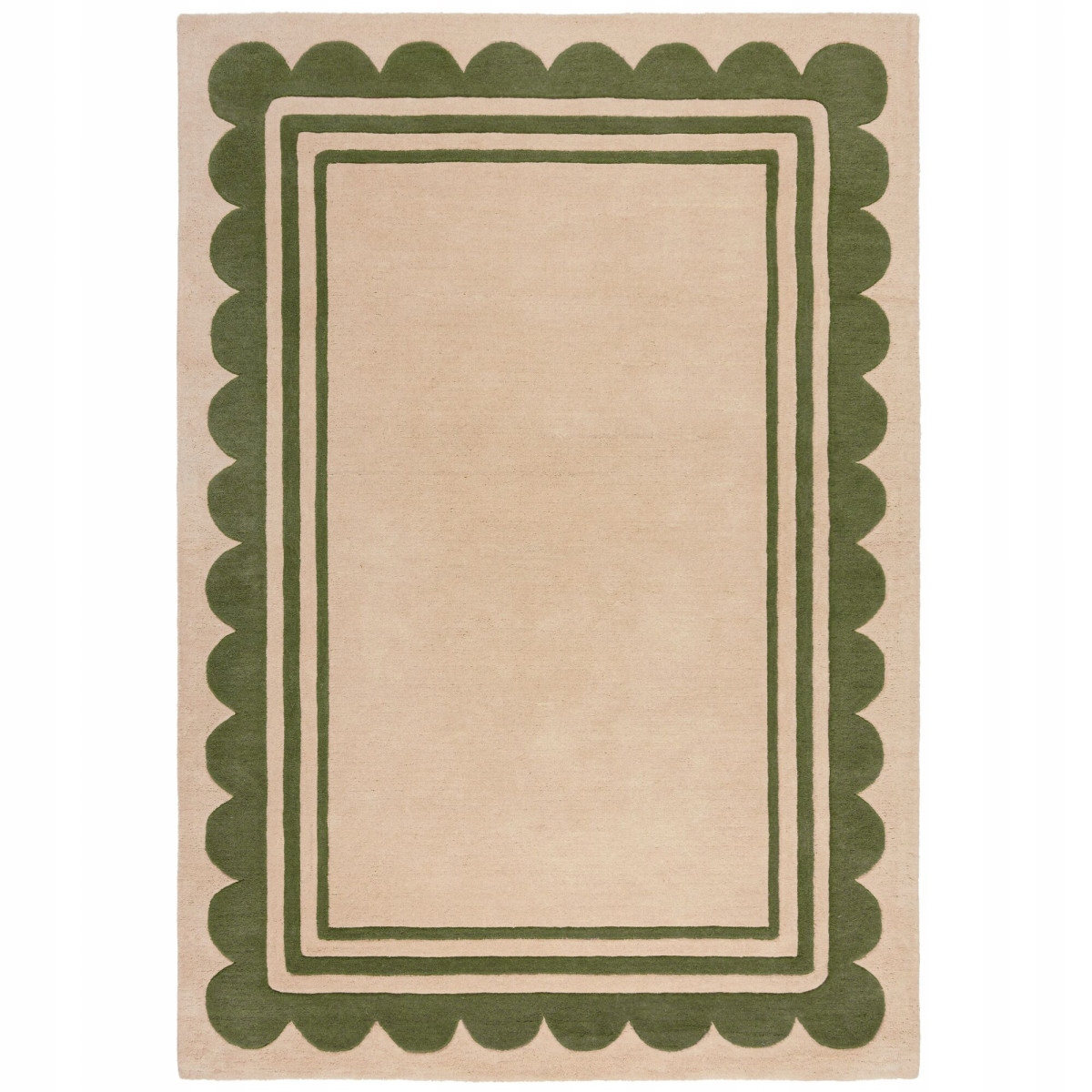 160x230 Ručne všívaný kusový koberec Lois Scallop Green