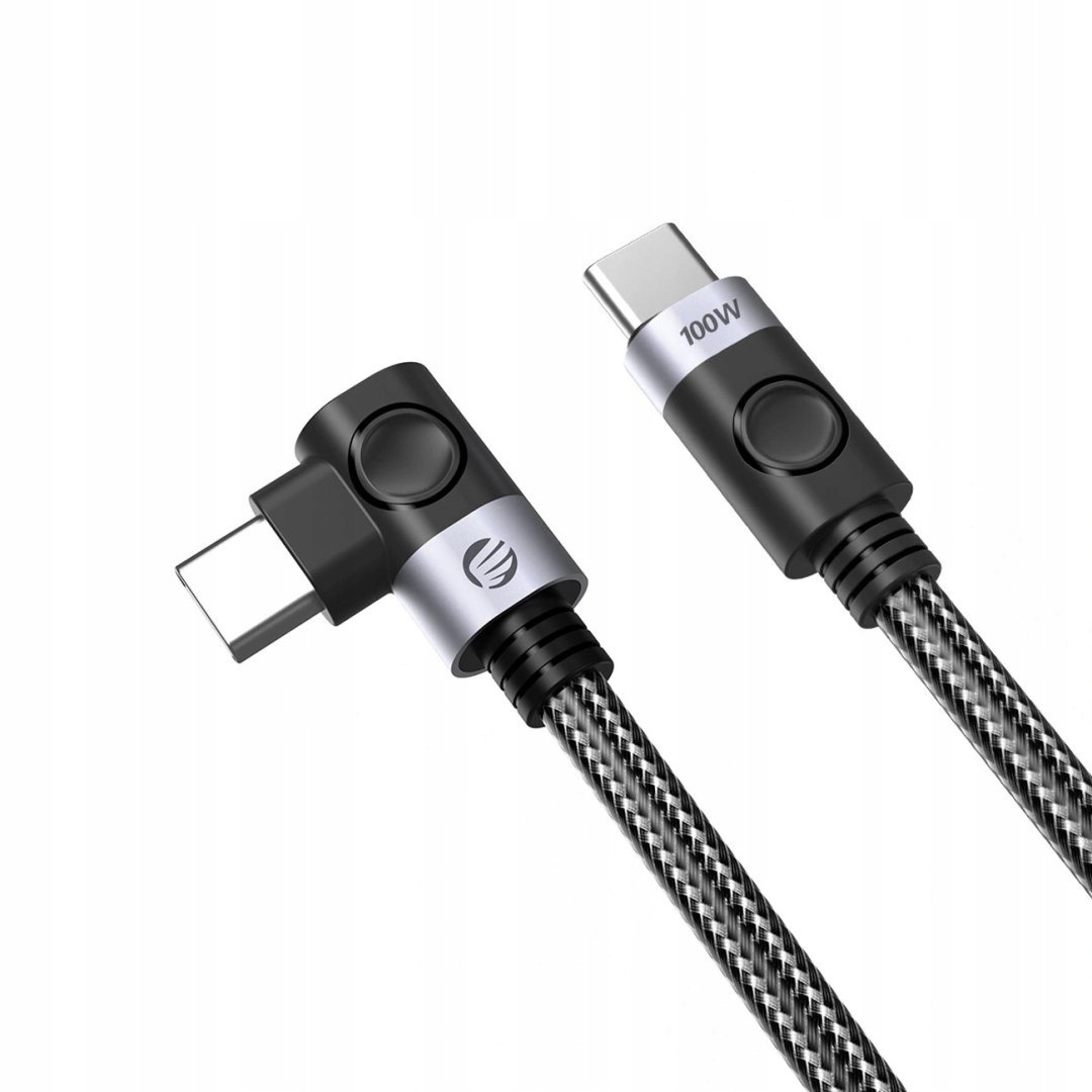 Kabel Usb-c Usb-c Orico C2CW kątowy Pd 100 W 480 Mb/s 0.5 m czarny