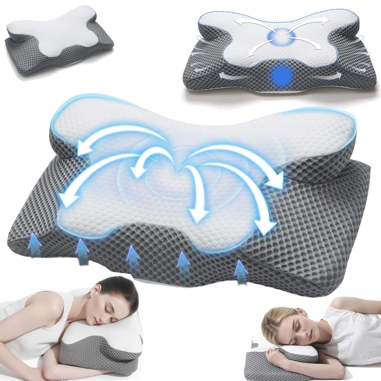 Poduszka Ortopedyczna Do Spania Ergonomiczna Pod Głowę Szyję Pianka Memory