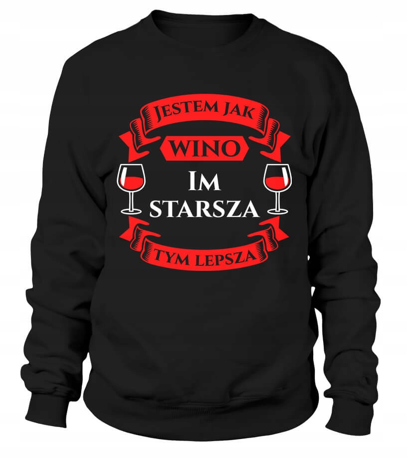 Dámská Mikina I'm Like Wine XL černá, Dárek pro maminku