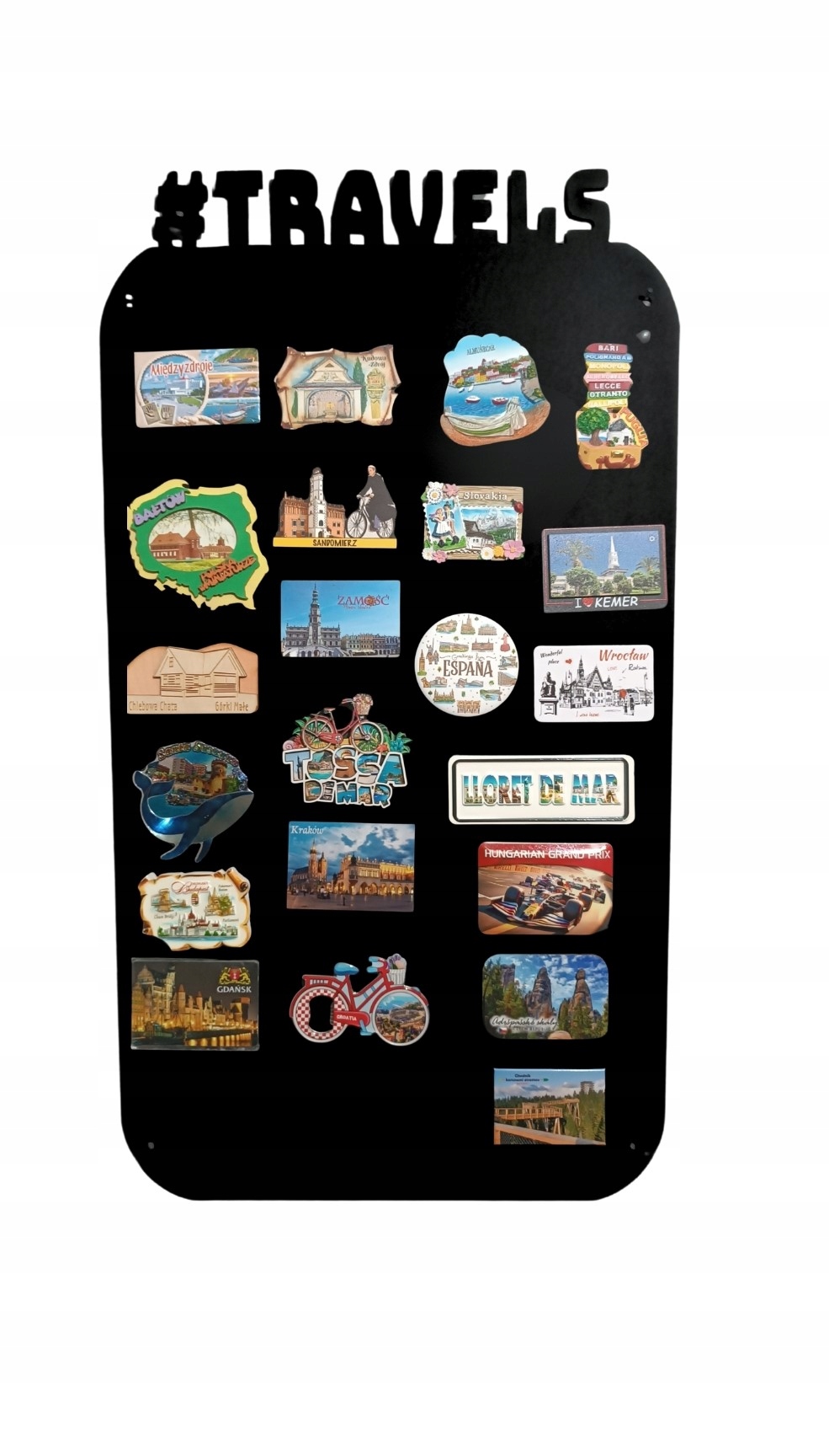 TABLICA NA MAGNESY Z PODRÓŻY 40 x 60 MAGNETYCZNA TRAWELS